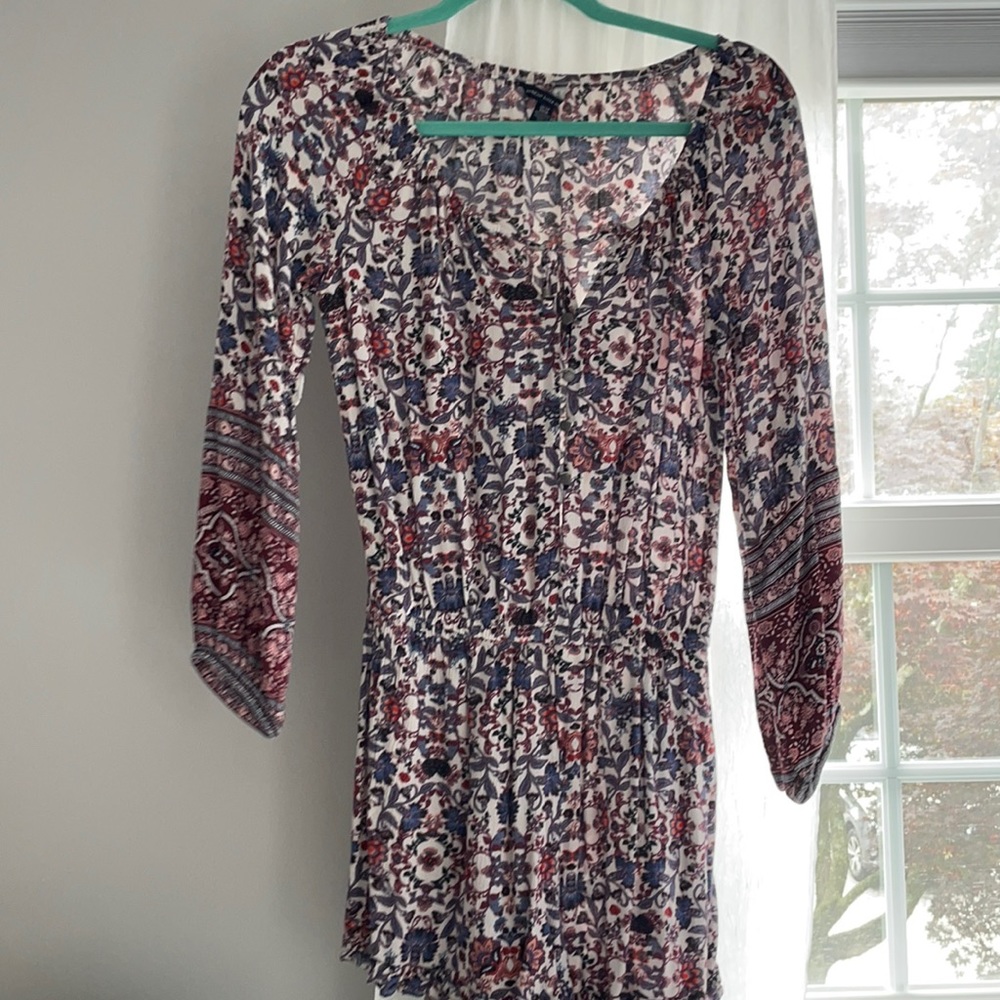 floral romper with pockets